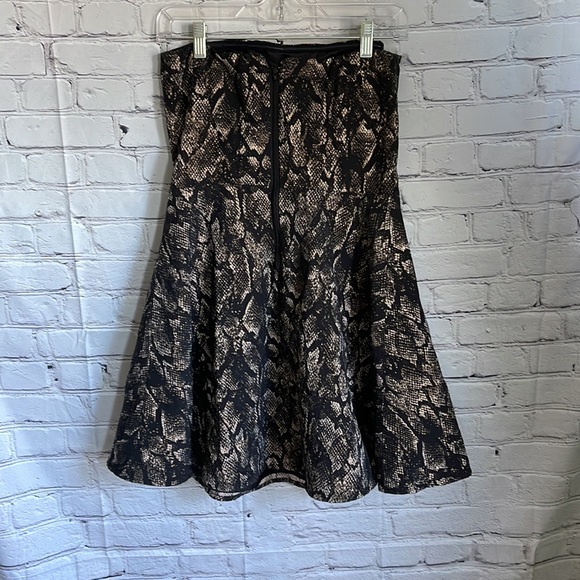 COPY - Express Black & Gold Snakeskin Print Strapless Mini Dress Size S - Picture 5 of 5